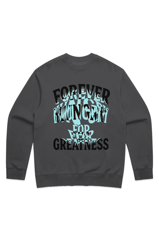 Forever Hungry MENS RELAX FADED CREW